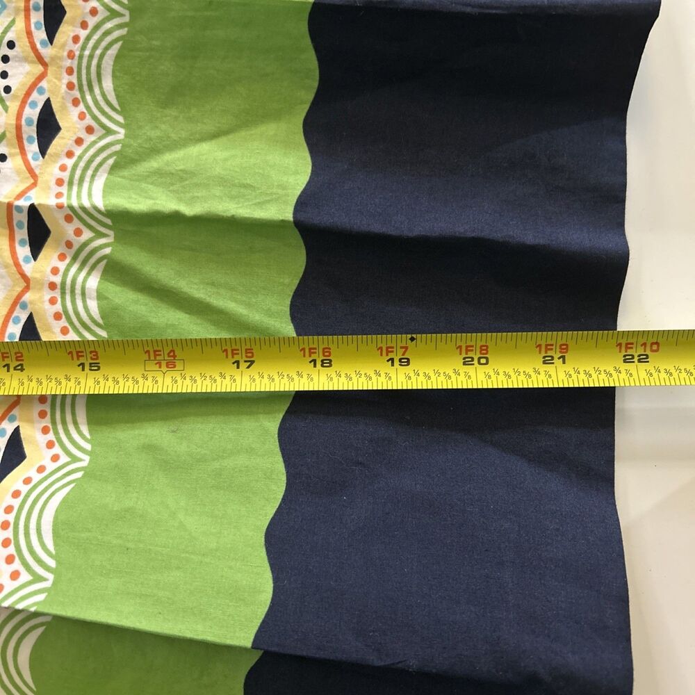 Talbots Skirt Women’s Blue Green Printed Pleated Lined 10 Petite cotton Flaw - Picture 8 of 9